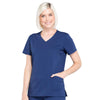 Cherokee Scrubs Top 2XL Cherokee Workwear Professionals WW655 Scrubs Top Womens Mock Wrap Navy