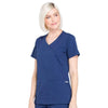 Cherokee Scrubs Top Cherokee Workwear Professionals WW655 Scrubs Top Womens Mock Wrap Navy