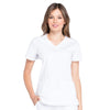 Cherokee Scrubs Top 2XL Cherokee Workwear Professionals WW655 Scrubs Top Womens Mock Wrap White