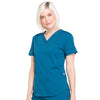 Cherokee Scrubs Top Cherokee Workwear Professionals WW665 Scrubs Top Womens V-Neck Caribbean Blue