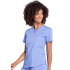 Cherokee Scrubs Top Cherokee Workwear Professionals WW665 Scrubs Top Womens V-Neck Ceil Blue