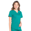 Cherokee Scrubs Top Cherokee Workwear Professionals WW665 Scrubs Top Womens V-Neck Hunter Green