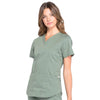 Cherokee Scrubs Top Cherokee Workwear Professionals WW665 Scrubs Top Womens V-Neck Olive