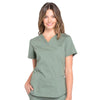 Cherokee Scrubs Top 2XL Cherokee Workwear Professionals WW665 Scrubs Top Womens V-Neck Olive