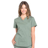 Cherokee Workwear Professionals WW665 Scrubs Top Womens V-Neck Olive