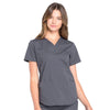 Cherokee Scrubs Top 2XL Cherokee Workwear Professionals WW665 Scrubs Top Womens V-Neck Pewter