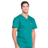 Cherokee Scrubs Top Cherokee Workwear Professionals WW675 Scrubs Top Mens V-Neck Hunter Green