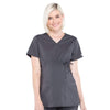 Cherokee Scrubs Top 2XL Cherokee Workwear Professionals WW685 Scrubs Top Maternity Mock Wrap Pewter