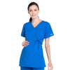 Cherokee Scrubs Top 2XL Cherokee Workwear Professionals WW685 Scrubs Top Maternity Mock Wrap Royal