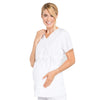 Cherokee Scrubs Top Cherokee Workwear Professionals WW685 Scrubs Top Maternity Mock Wrap White