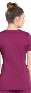 Cherokee Scrubs Top Cherokee Workwear Professionals WW685 Scrubs Top Maternity Mock Wrap Wine