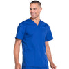 Cherokee Scrubs Top Cherokee Workwear Professionals WW695 Scrubs Top Mens V-Neck Galaxy Blue