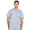 Cherokee Scrubs Top 2XL / Regular Cherokee Workwear Professionals WW695 Scrubs Top Mens V-Neck Grey