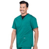 Cherokee Scrubs Top Cherokee Workwear Professionals WW695 Scrubs Top Mens V-Neck Hunter Green