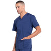 Cherokee Scrubs Top Cherokee Workwear Professionals WW695 Scrubs Top Mens V-Neck Navy