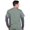 Cherokee Scrubs Top Cherokee Workwear Professionals WW695 Scrubs Top Mens V-Neck Olive