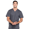 Cherokee Workwear Professionals WW695 Scrubs Top Mens V-Neck Pewter