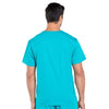 Cherokee Scrubs Top Cherokee Workwear Professionals WW695 Scrubs Top Mens V-Neck Teal Blue