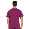 Cherokee Scrubs Top Cherokee Workwear Professionals WW695 Scrubs Top Mens V-Neck Wine