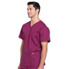 Cherokee Scrubs Top Cherokee Workwear Professionals WW695 Scrubs Top Mens V-Neck Wine