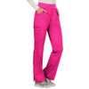 Cherokee Scrubs Pants Cherokee Workwear Revolution WW110 Scrubs Pants Womens Mid Rise Straight Leg Pull-on Electric Pink