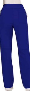 Cherokee Scrubs Pants Cherokee Workwear Revolution WW110 Scrubs Pants Womens Mid Rise Straight Leg Pull-on Galaxy Blue