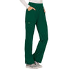 Cherokee Scrubs Pants Cherokee Workwear Revolution WW110 Scrubs Pants Womens Mid Rise Straight Leg Pull-on Hunter Green