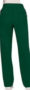 Cherokee Scrubs Pants Cherokee Workwear Revolution WW110 Scrubs Pants Womens Mid Rise Straight Leg Pull-on Hunter Green