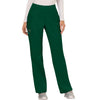 Cherokee Workwear Revolution WW110 Scrubs Pants Womens Mid Rise Straight Leg Pull-on Hunter Green