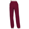 Cherokee Scrubs Pants Cherokee Workwear Revolution WW110 Scrubs Pants Womens Mid Rise Straight Leg Pull-on Wine