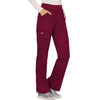 Cherokee Scrubs Pants Cherokee Workwear Revolution WW110 Scrubs Pants Womens Mid Rise Straight Leg Pull-on Wine