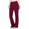 Cherokee Scrubs Pants Cherokee Workwear Revolution WW110 Scrubs Pants Womens Mid Rise Straight Leg Pull-on Wine