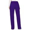 Cherokee Scrubs Pants Cherokee Workwear Revolution WW120 Scrubs Pants Womens Mid Rise Flare Drawstring Grape