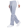 Cherokee Scrubs Pants Cherokee Workwear Revolution WW120 Scrubs Pants Womens Mid Rise Flare Drawstring Grey