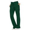 Cherokee Scrubs Pants Cherokee Workwear Revolution WW120 Scrubs Pants Womens Mid Rise Flare Drawstring Hunter Green