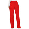 Cherokee Scrubs Pants Cherokee Workwear Revolution WW120 Scrubs Pants Womens Mid Rise Flare Drawstring Red