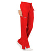 Cherokee Scrubs Pants Cherokee Workwear Revolution WW120 Scrubs Pants Womens Mid Rise Flare Drawstring Red