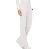 Cherokee Scrubs Pants Cherokee Workwear Revolution WW120 Scrubs Pants Womens Mid Rise Flare Drawstring White