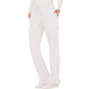 Cherokee Scrubs Pants Cherokee Workwear Revolution WW120 Scrubs Pants Womens Mid Rise Flare Drawstring White