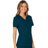 Cherokee Scrubs Top Cherokee Workwear Revolution WW610 Scrubs Top Womens Mock Wrap Caribbean Blue