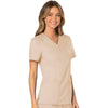 Cherokee Scrubs Top Cherokee Workwear Revolution WW610 Scrubs Top Womens Mock Wrap Khaki