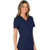 Cherokee Scrubs Top Cherokee Workwear Revolution WW610 Scrubs Top Womens Mock Wrap Navy