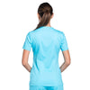 Cherokee Scrubs Top Cherokee Workwear Revolution WW610 Scrubs Top Womens Mock Wrap Turquoise