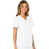 Cherokee Scrubs Top Cherokee Workwear Revolution WW610 Scrubs Top Womens Mock Wrap White