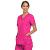 Cherokee Scrubs Top Cherokee Workwear Revolution WW620 Scrubs Top Womens V-Neck Electric Pink