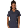 Cherokee Workwear Revolution WW620 Scrubs Top Womens V-Neck Pewter