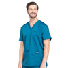 Cherokee Scrubs Top Cherokee Workwear Revolution WW670 Scrubs Top Mens V-Neck Caribbean Blue