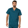 Cherokee Workwear Revolution WW690 Scrubs Top Mens V-Neck Caribbean Blue