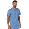 Cherokee Scrubs Top Cherokee Workwear Revolution WW690 Scrubs Top Mens V-Neck Ceil Blue