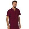 Cherokee Scrubs Top Cherokee Workwear Revolution WW690 Scrubs Top Mens V-Neck Wine